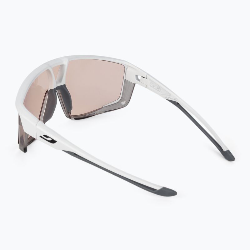 Julbo Fury Reactiv 1-3 High Contrast matt white/translucent gray cycling glasses 2