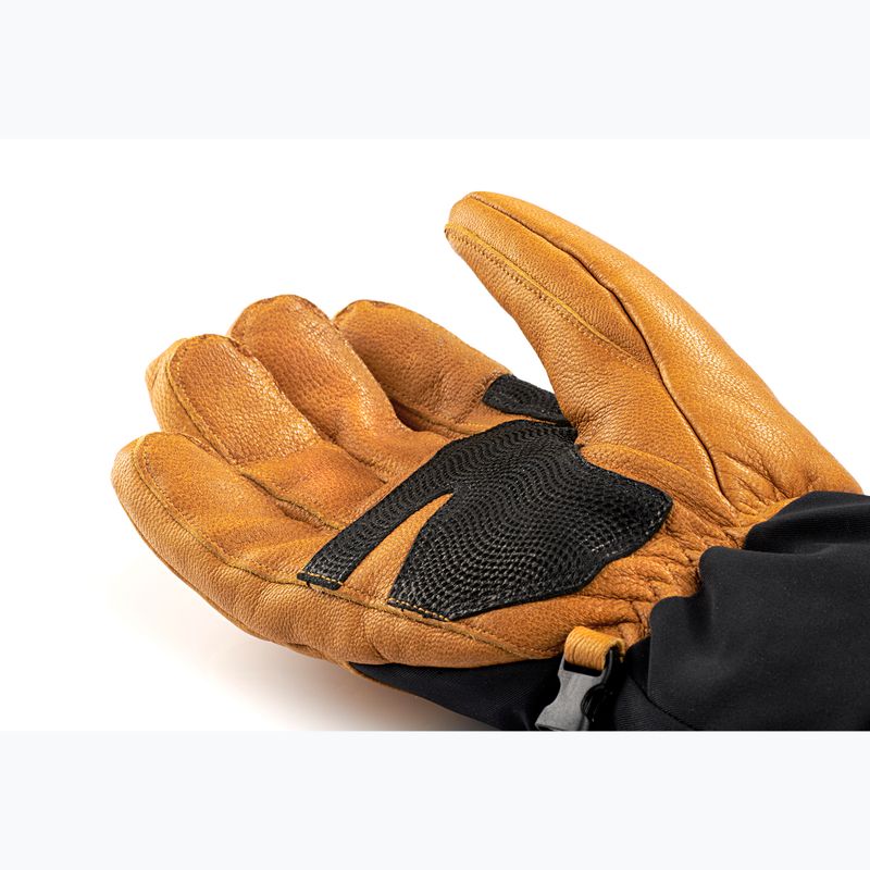 Heated gloves Therm-ic Freeride Ultra Heat + Ultra Heat S-Batteries black/light brown 5
