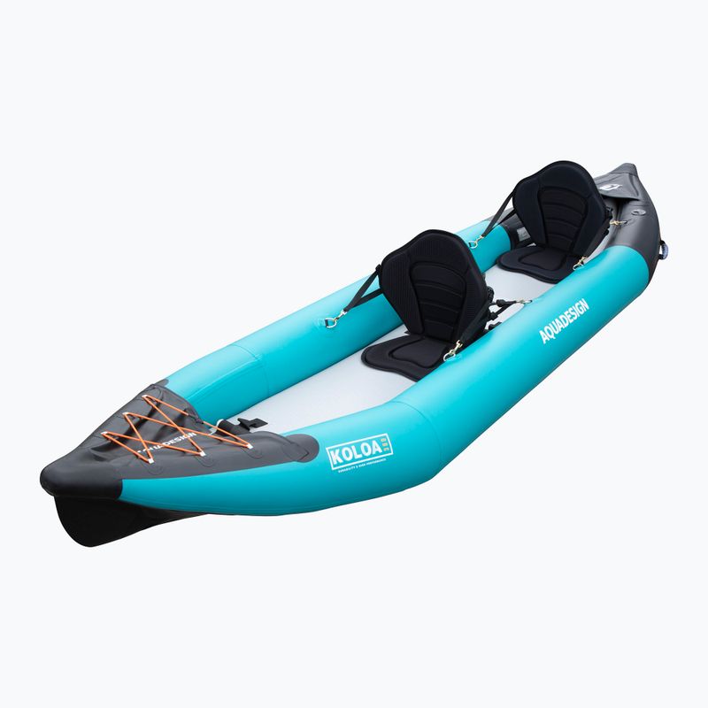 AQUADESIGN 2-person inflatable kayak Koloa 360 cm blue/black 3