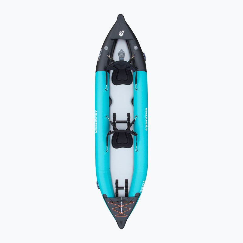 AQUADESIGN 2-person inflatable kayak Koloa 360 cm blue/black 6