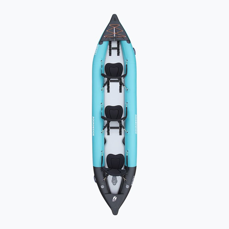AQUADESIGN Koloa 400 cm blue/black 3-person inflatable kayak 3