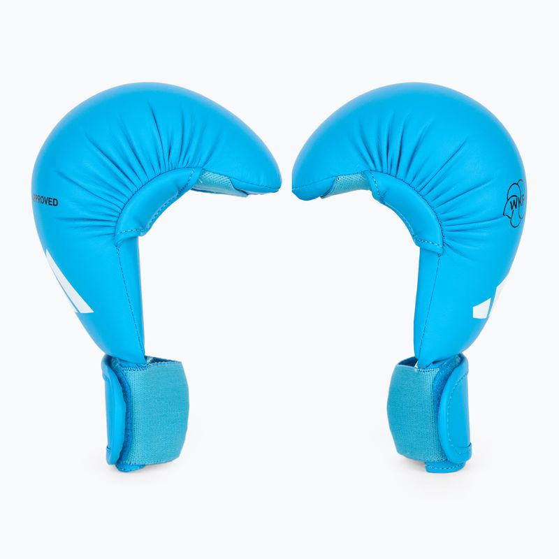 adidas WKF blue/black hand protectors 4