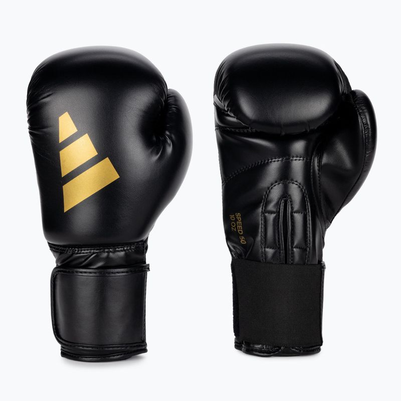 adidas Speed 50 black/gold boxing gloves