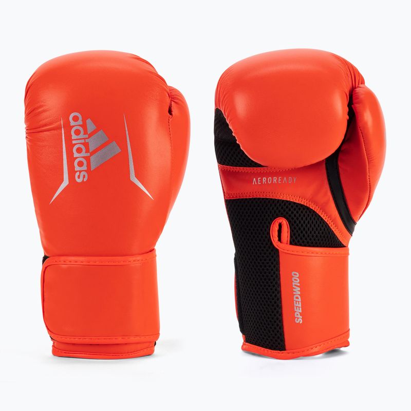 Women's adidas Speed 100 red/black boxing gloves ADISBGW100-40985