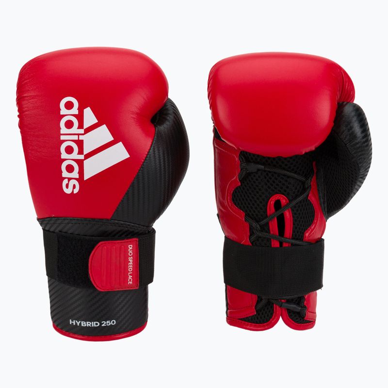 adidas Hybrid 250 Duo Lace red boxing gloves ADIH250TG
