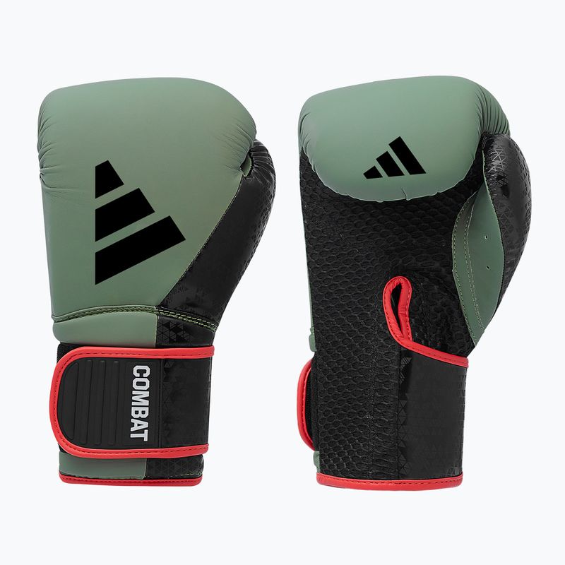 adidas Combat 50 green boxing gloves