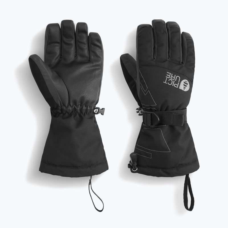 Picture Testy black children's ski gloves