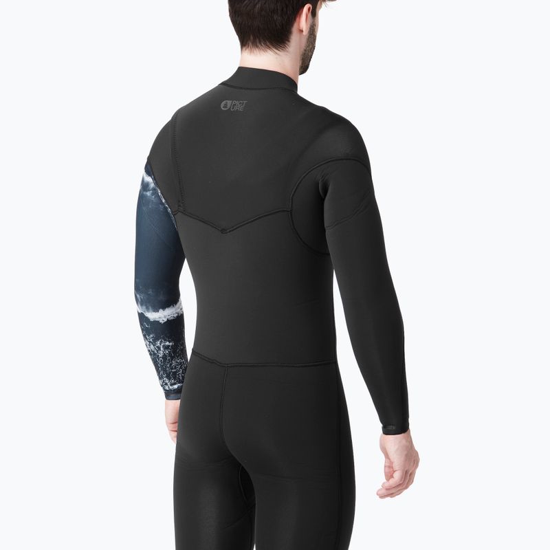 Men's Picture Equation Print 4/3 mm black wetsuit 9