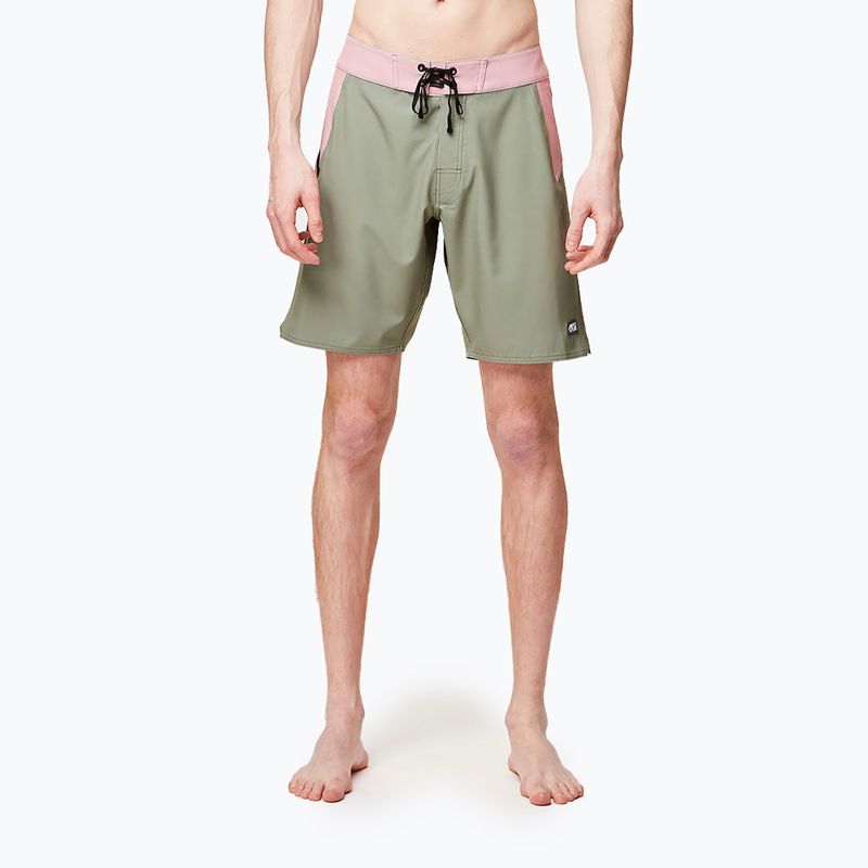 Men's Picture Journy 19'' green spray swim shorts 3