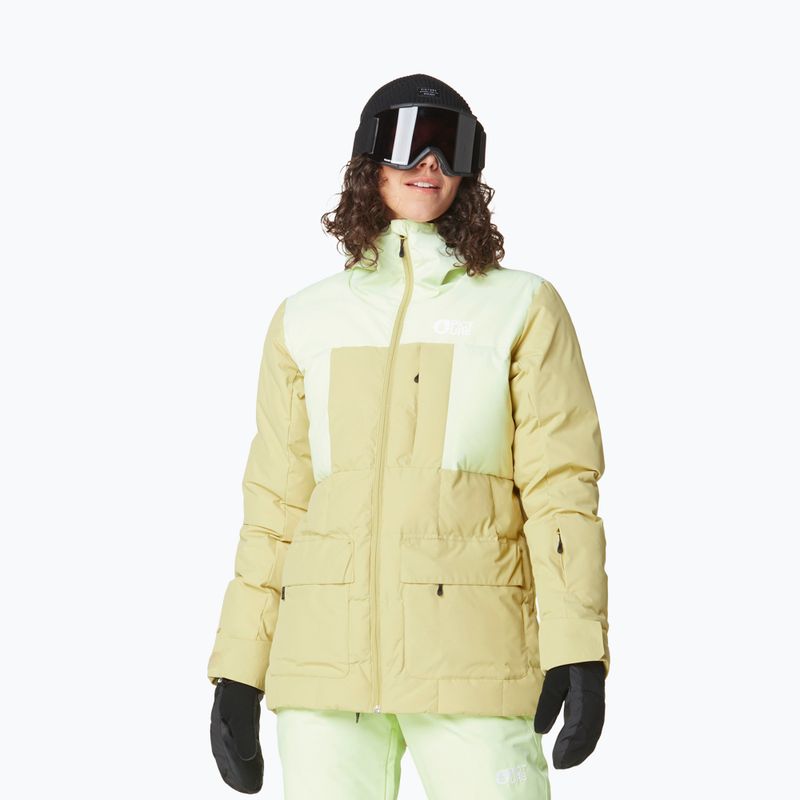 Women's Picture Face It lime / cream hemp ski jacket