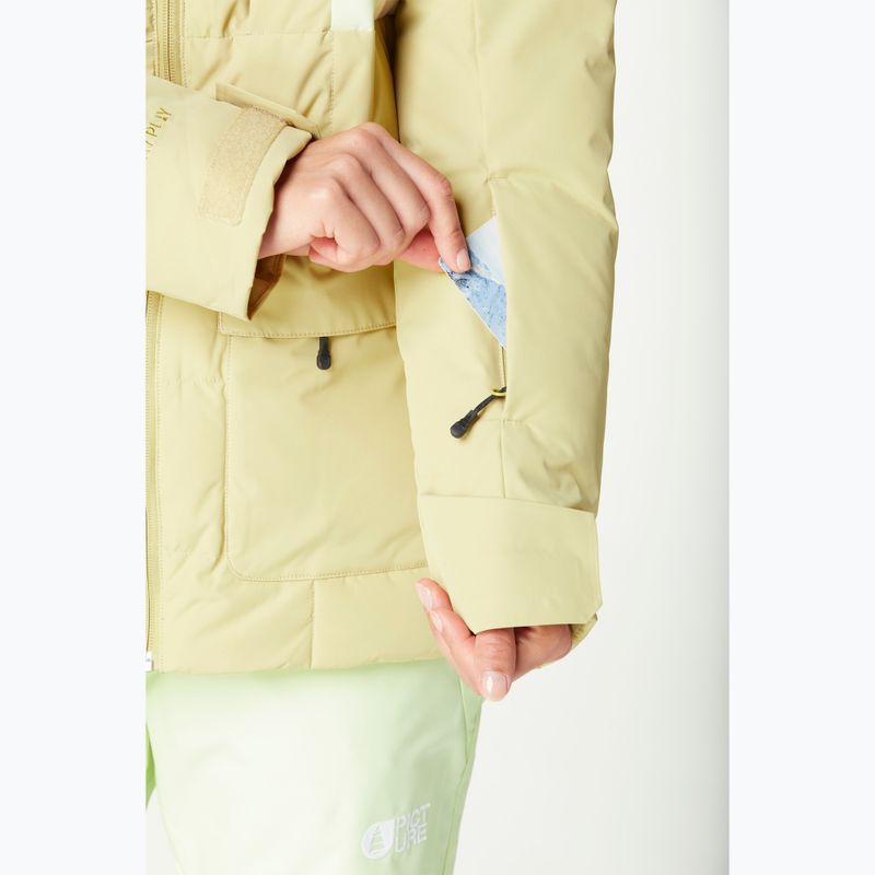 Women's Picture Face It lime / cream hemp ski jacket 8