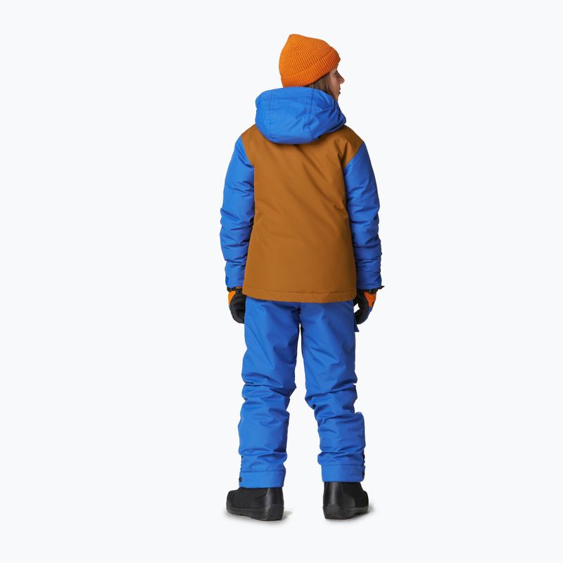 Picture Olyver deep marine / choco children's ski jacket . honey 3