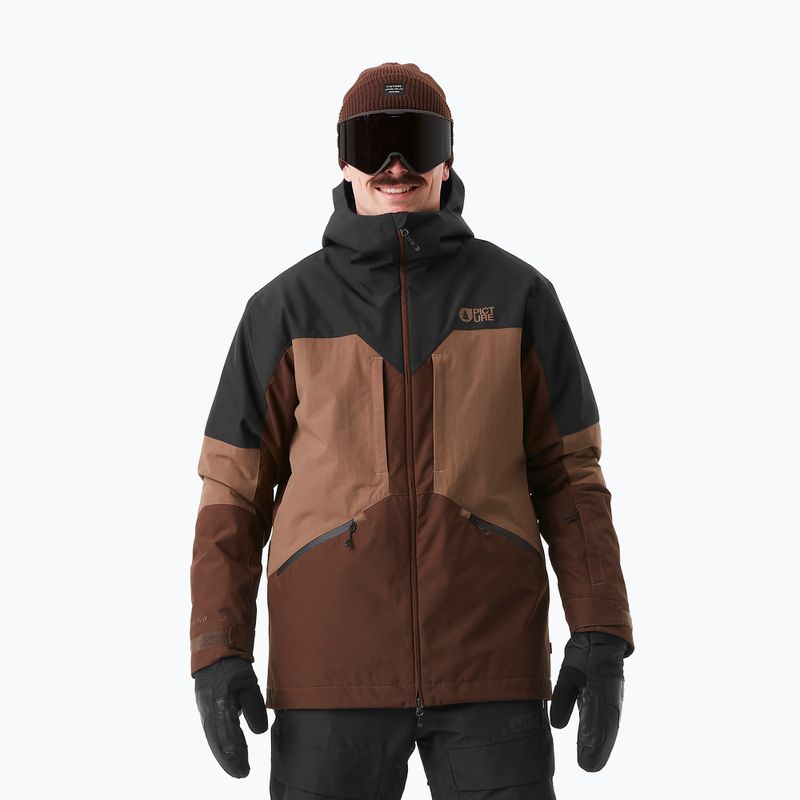 Men's Picture Bangup ski jacket black / chicory coffe / cocoa