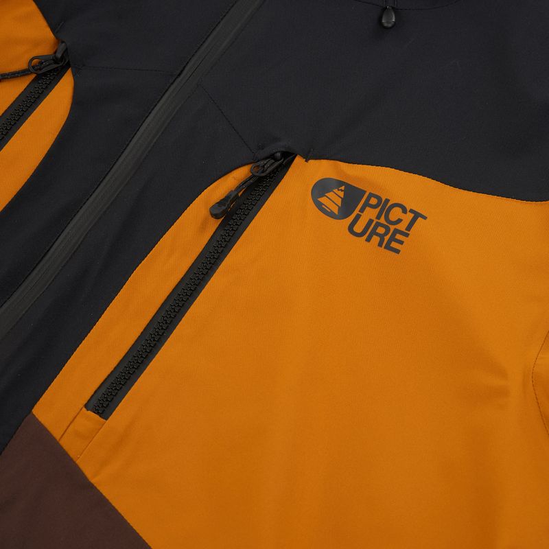 Men's Picture Naikoon black / chicory / honey ski jacket 3