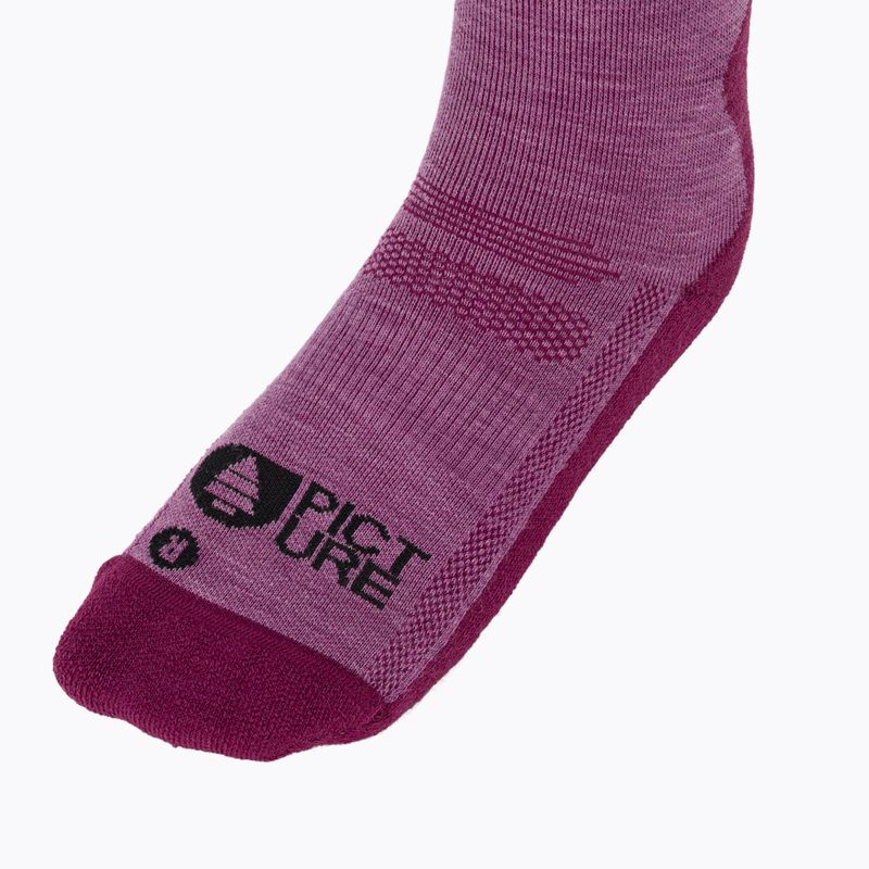 Ski socks Picture Wooling bright magenta 3