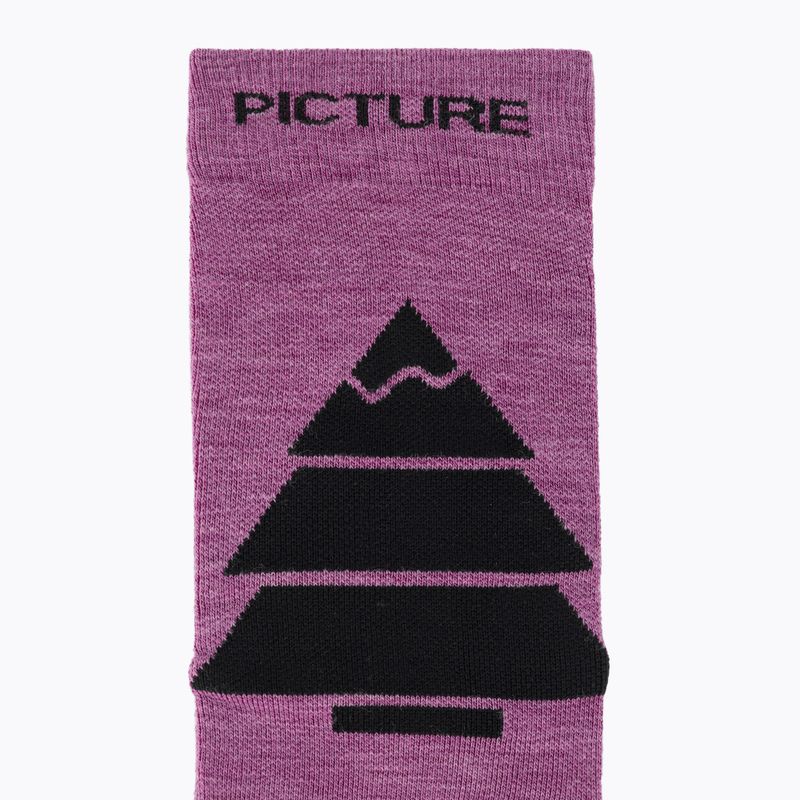 Ski socks Picture Wooling bright magenta 4