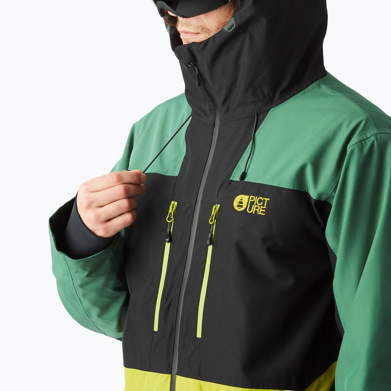 Men's ski jacket Picture Object smoke pine black 5