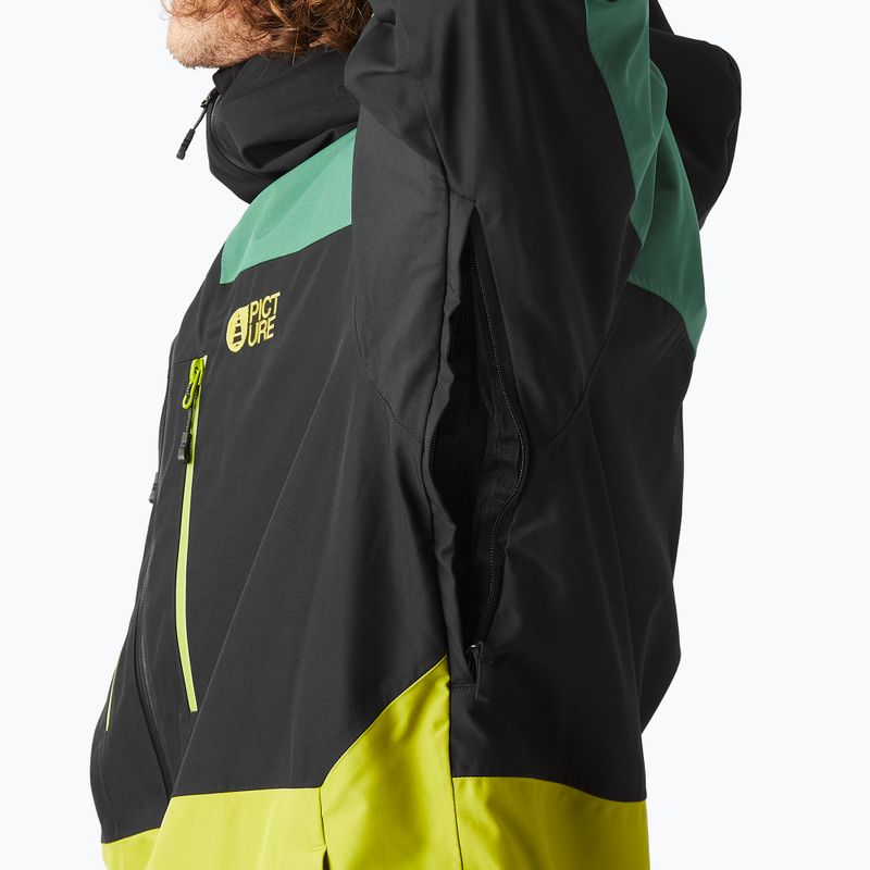 Men's ski jacket Picture Object smoke pine black 7