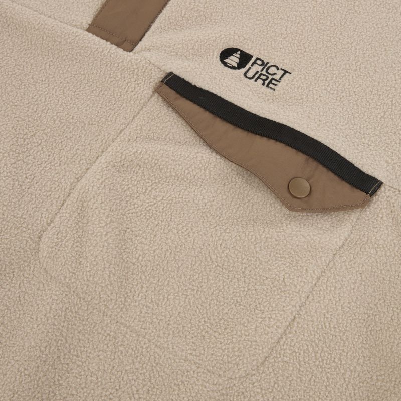 Men's fleece ski sweatshirt Picture Arcca 1/4 Zip pure cashmere 8