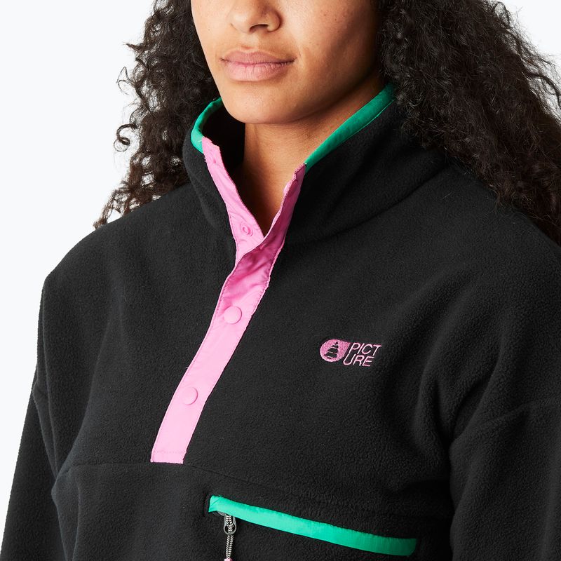 Women's fleece ski sweatshirt Picture Arcca 1/4 Zip black 5