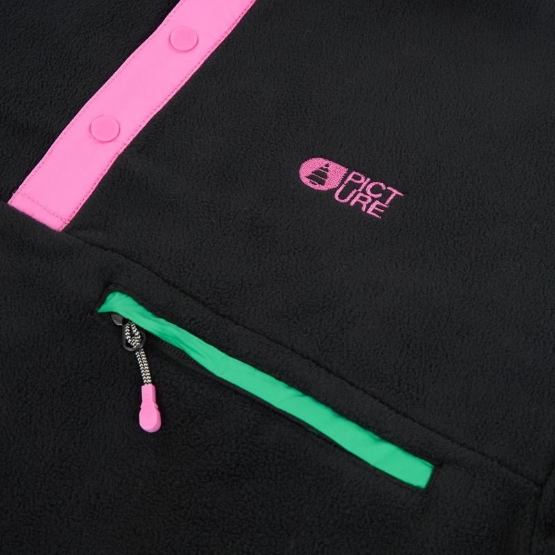 Women's fleece ski sweatshirt Picture Arcca 1/4 Zip black 9