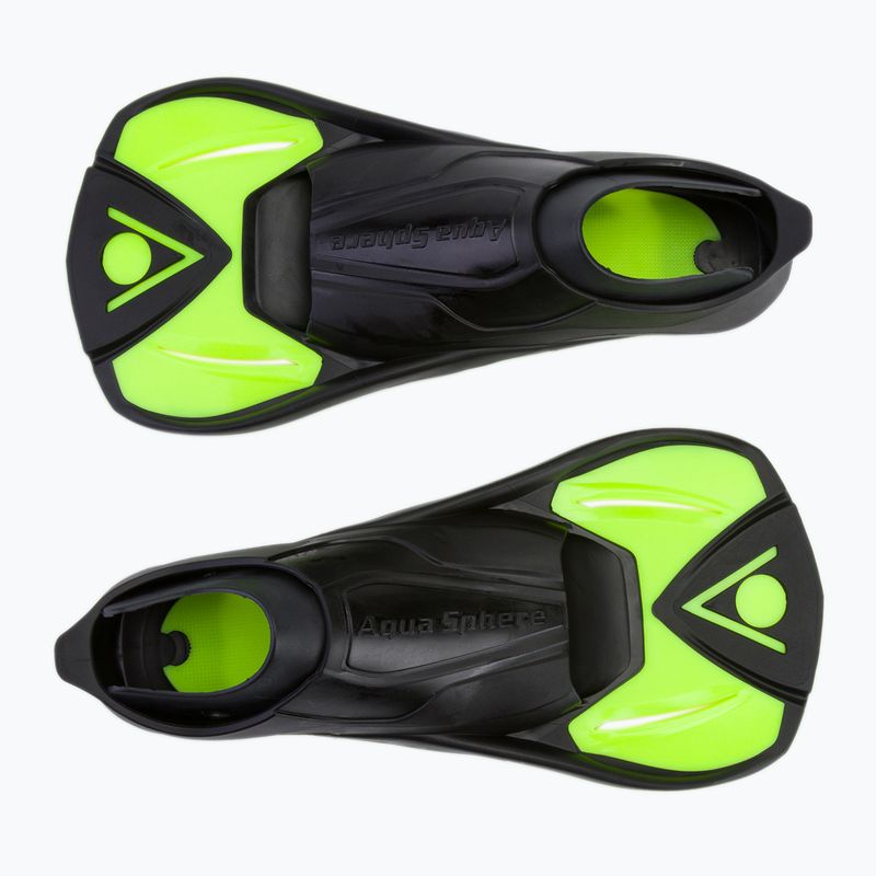 Aquasphere Microfin children's swimming fins black and yellow FA3260701S 2