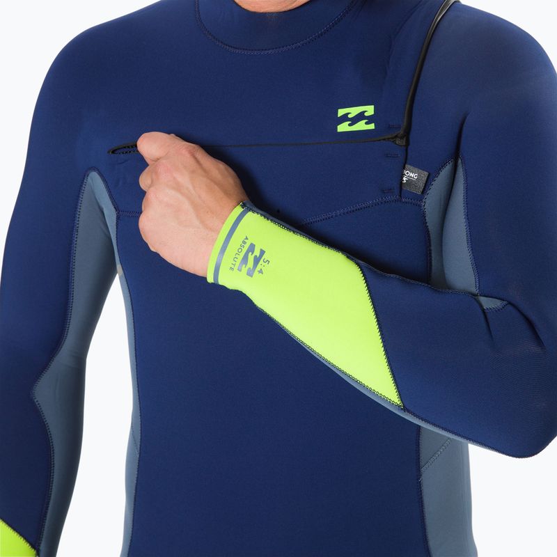 Men's wetsuit Billabong 5/4 Absolute CZ Full navy 3