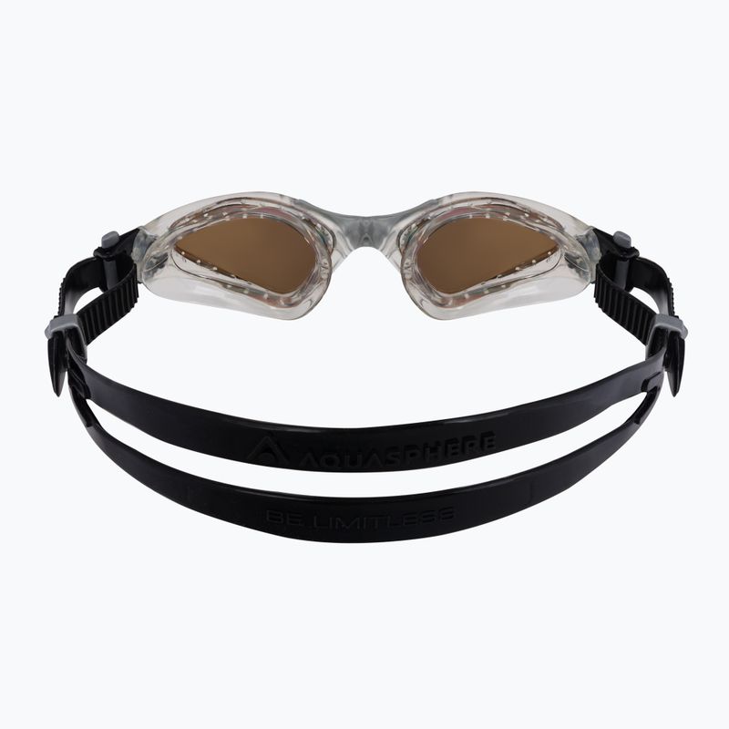 Aquasphere Kayenne transparent/silver/brown polarised swimming goggles EP2960098LP 5