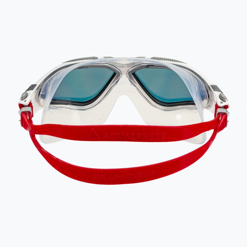Aquasphere Vista white/silver/mirror red titanium swim mask MS5050915LMR 5