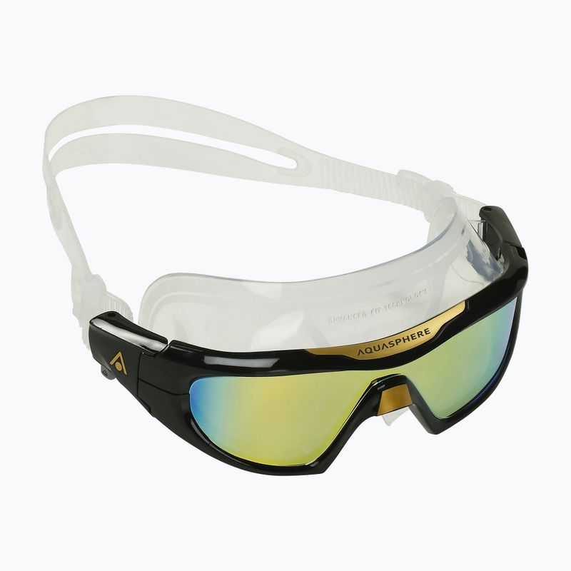 Aquasphere Vista Pro transparent/gold titanium/mirror gold swimming mask MS5040101LMG 3