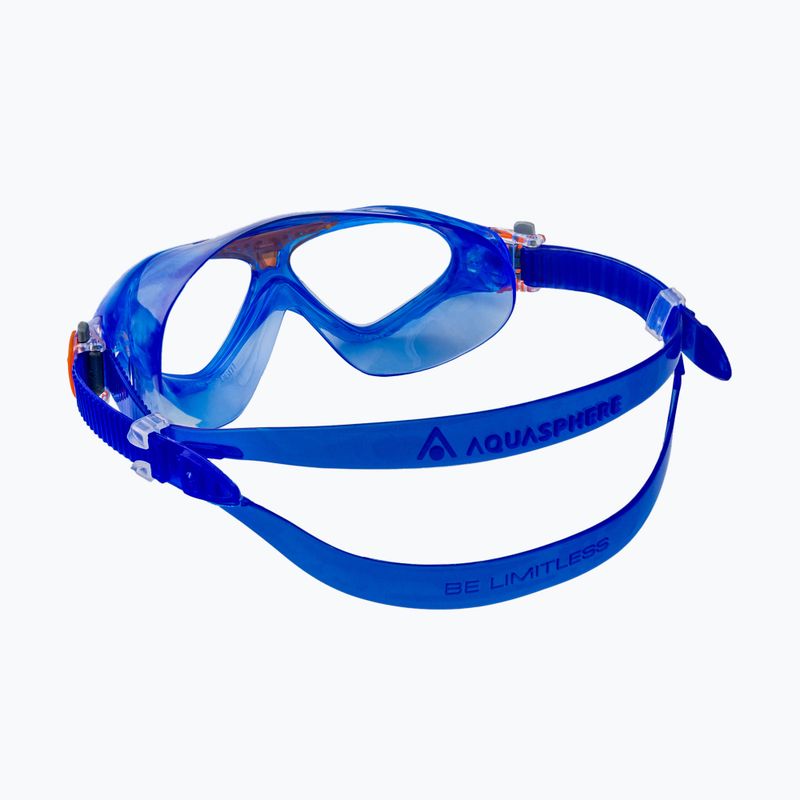 Aquasphere Vista blue/orange/clear children's swimming mask MS5084008LC 4