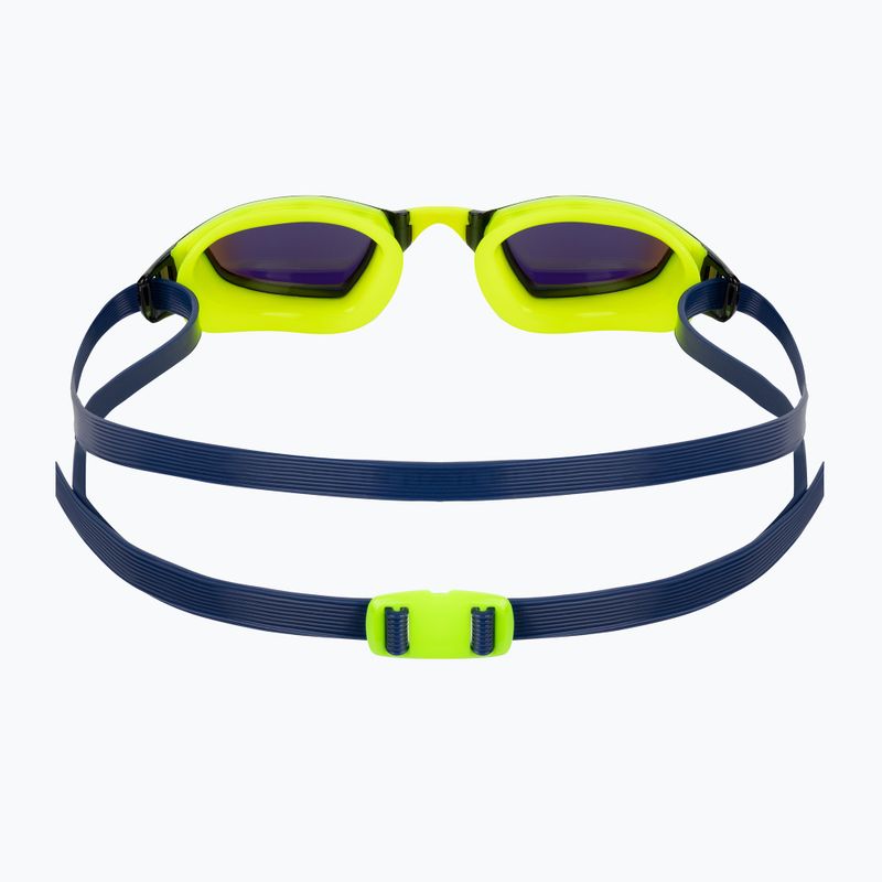 Aquasphere Xceed bright yellow/navy blue/mirror yellow titanium swim goggles EP3037104LMY 5