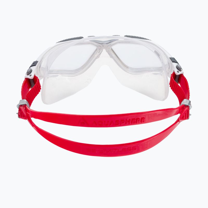 Aquasphere Vista white/red/mirrored iridescent swim mask MS5050906LMI 5