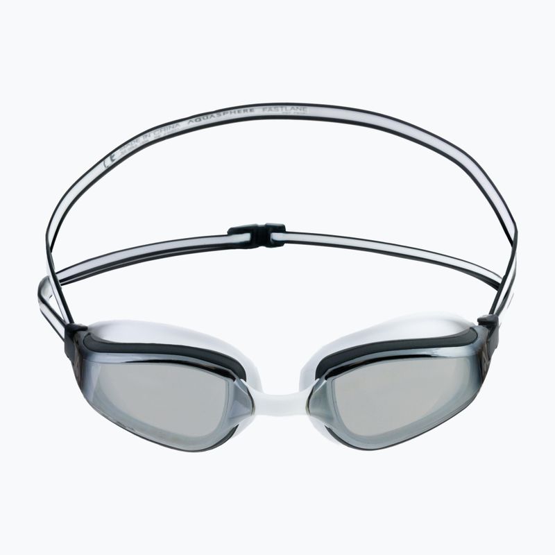 Aquasphere Fastlane white/grey/mirror silver swimming goggles EP3170910LMS 2