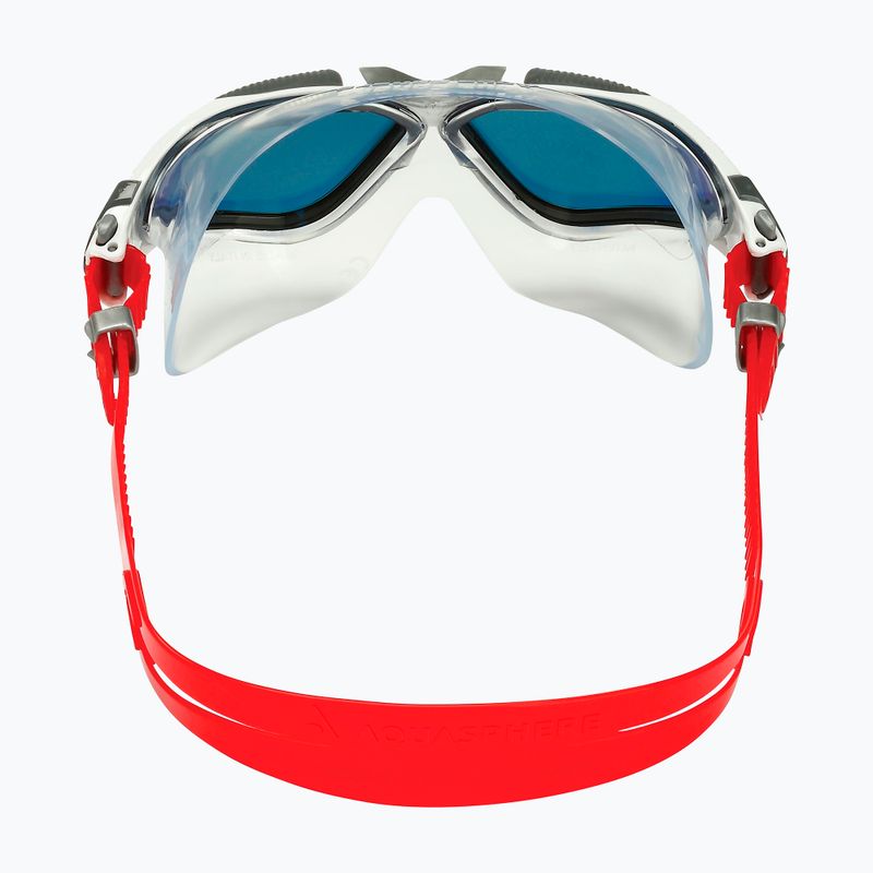 Aquasphere Vista white/red/red titanium mirrored swim mask MS5600915LMR 4