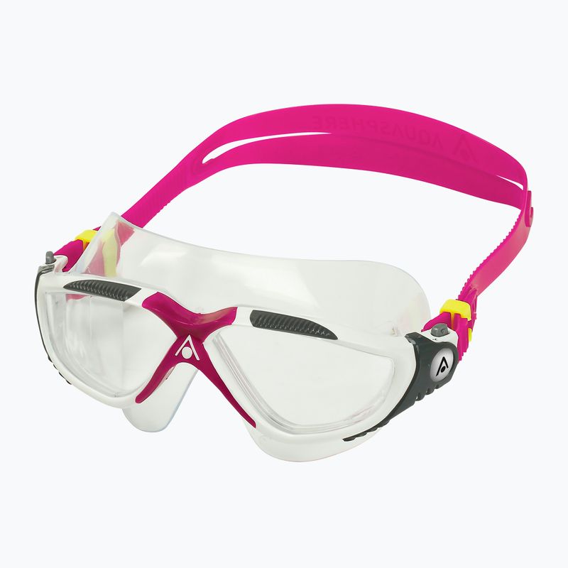 Aquasphere Vista white/raspberry/lenses clear swim mask 2