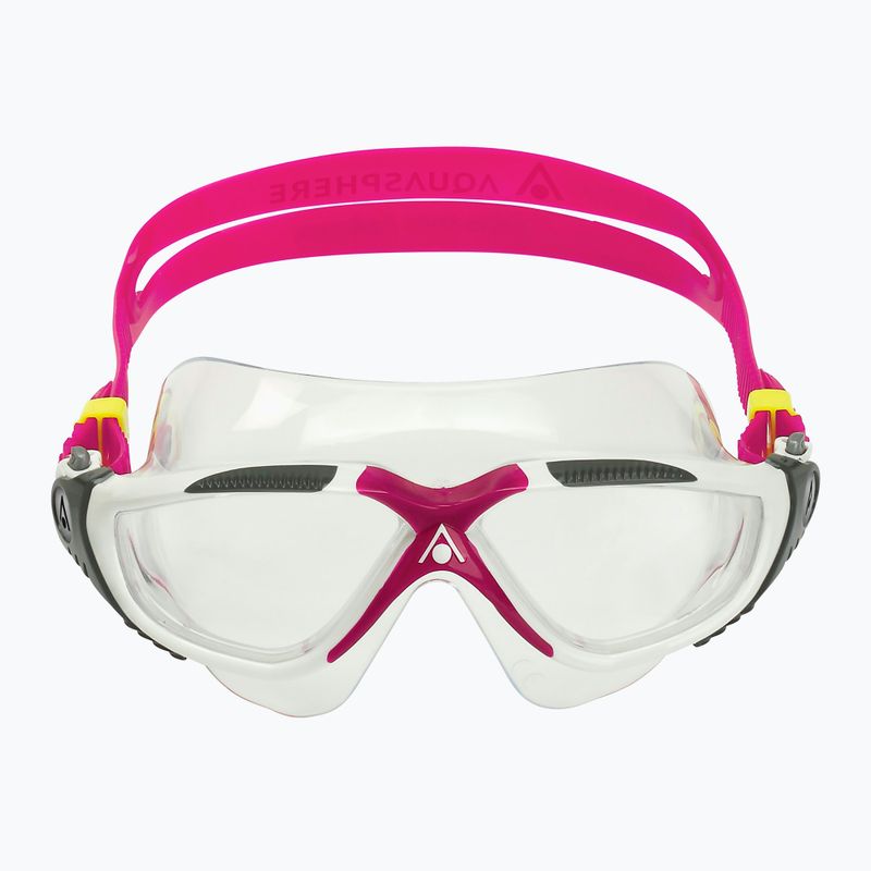 Aquasphere Vista white/raspberry/lenses clear swim mask 3