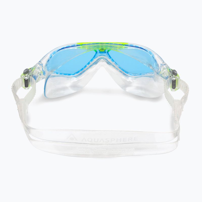 Aquasphere Vista transparent/bright green/blue children's swim mask MS5630031LB 8