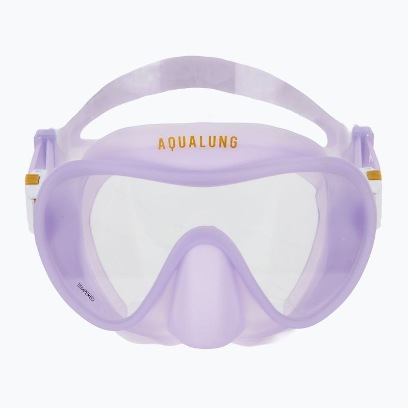 Aqualung Nabul snorkelling set mask + snorkel + fins translucid purple 3