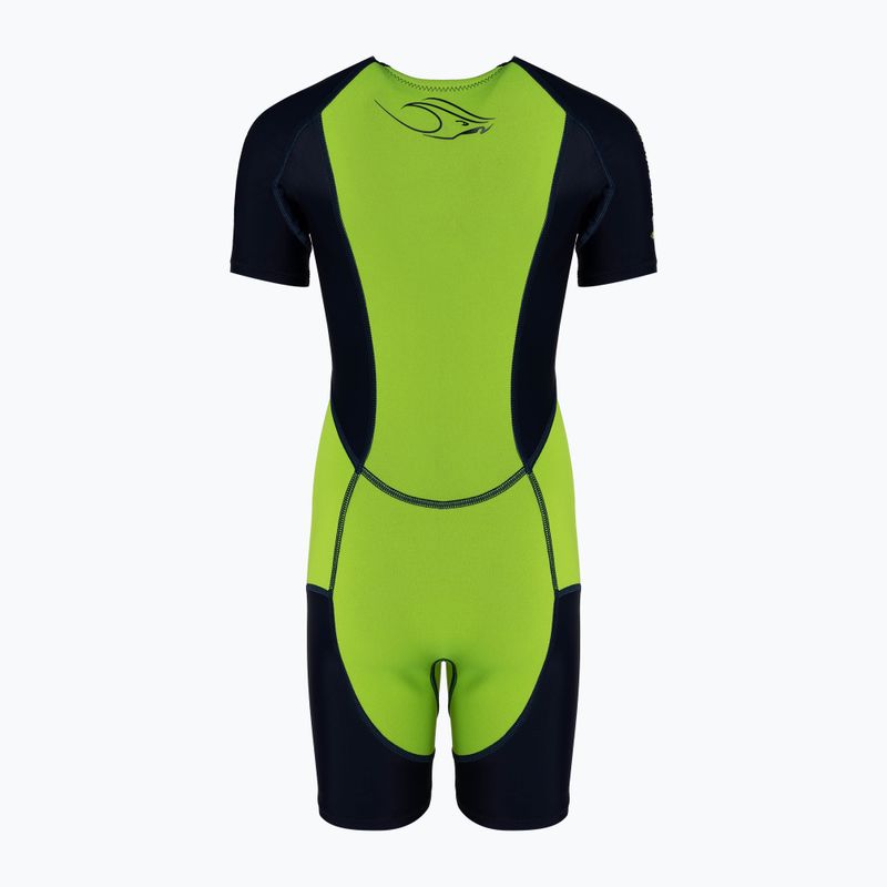 Aquasphere Stingray HP bright green/navy blue children's wetsuit 3