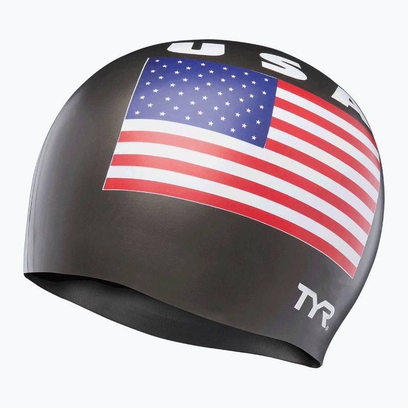 TYR USA Silicone swimming cap black