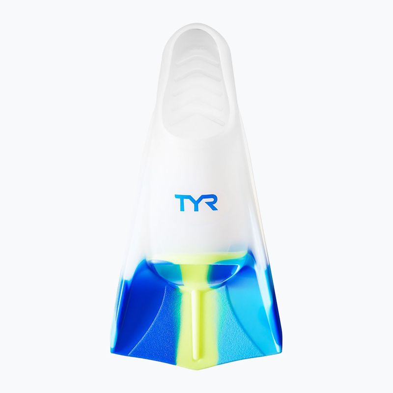 TYR Stryker Silicone white and colour swim fins LFSTRKR 5