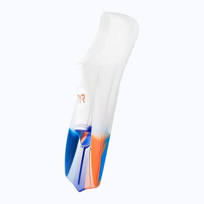 TYR Stryker Silicone white and colour swim fins LFSTRKR 6