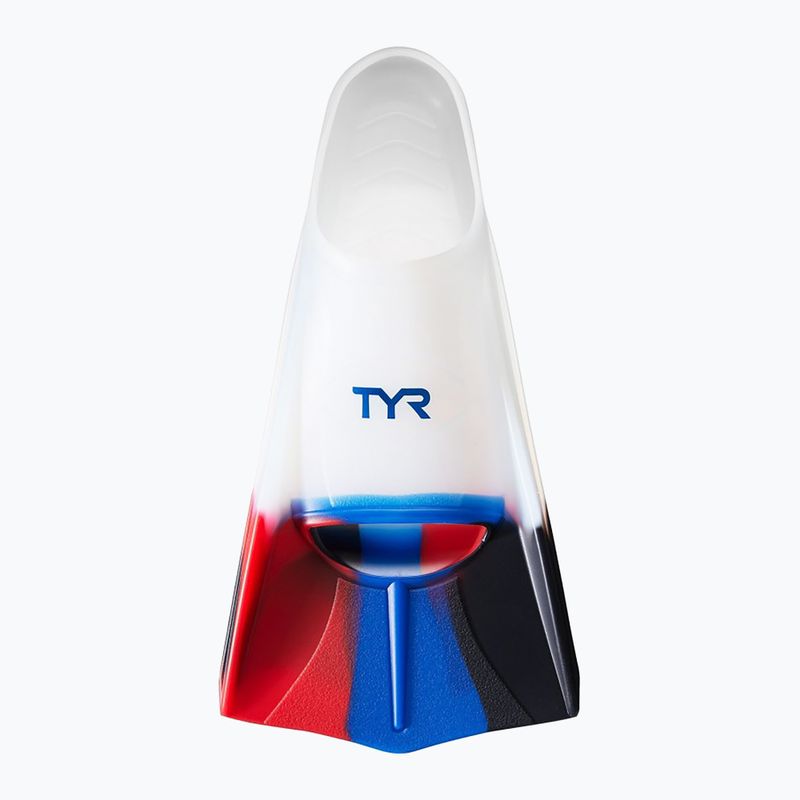 TYR Stryker Silicone white and colour swim fins LFSTRKR 5