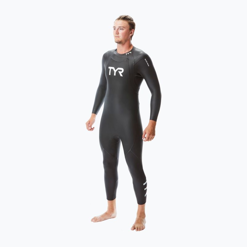 Men's TYR Hurricane Cat 1 triathlon wetsuit black HCAOM 3