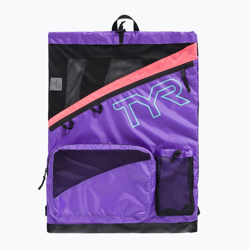 Swim bag TYR Elite Team Mesh 40 l pink / purple