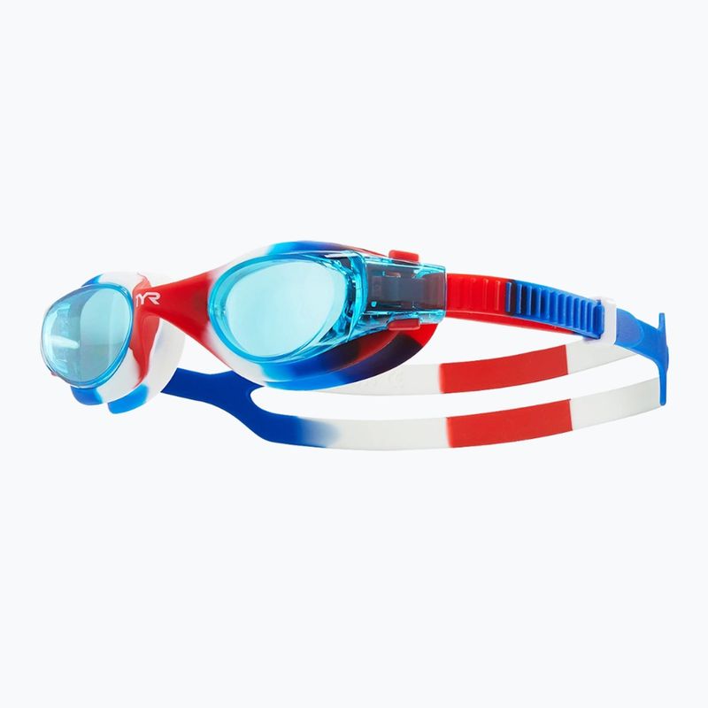 TYR children's swimming goggles Vesi Tie Dye blue/red