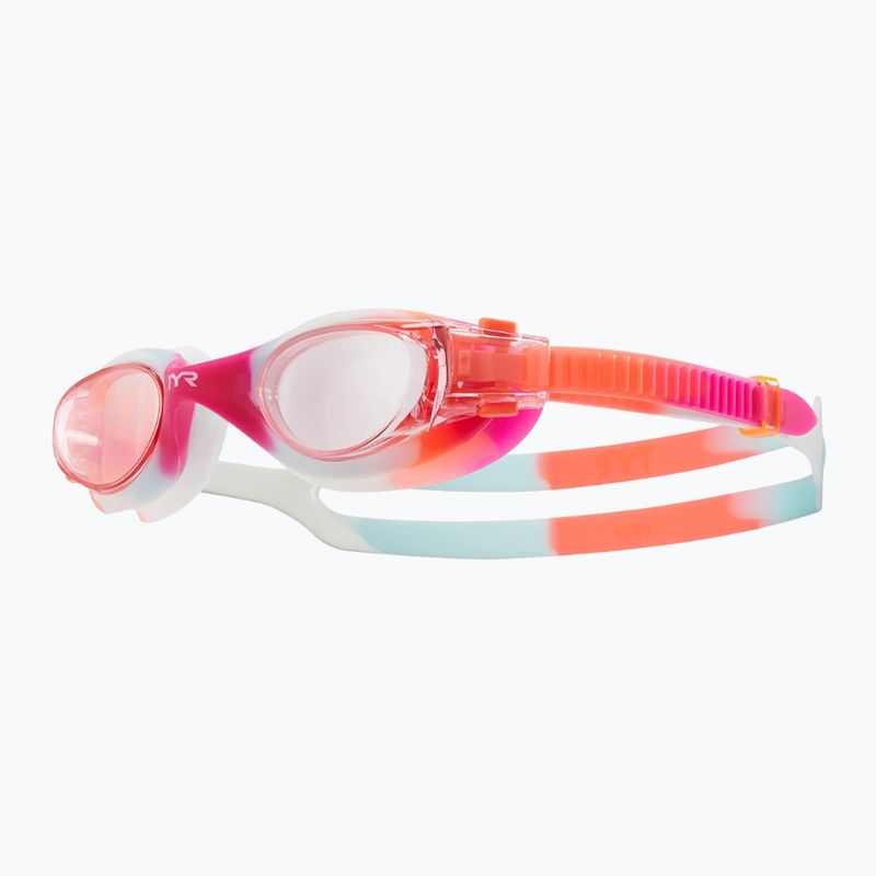 TYR children's swimming goggles Vesi Tie Dye pink/white