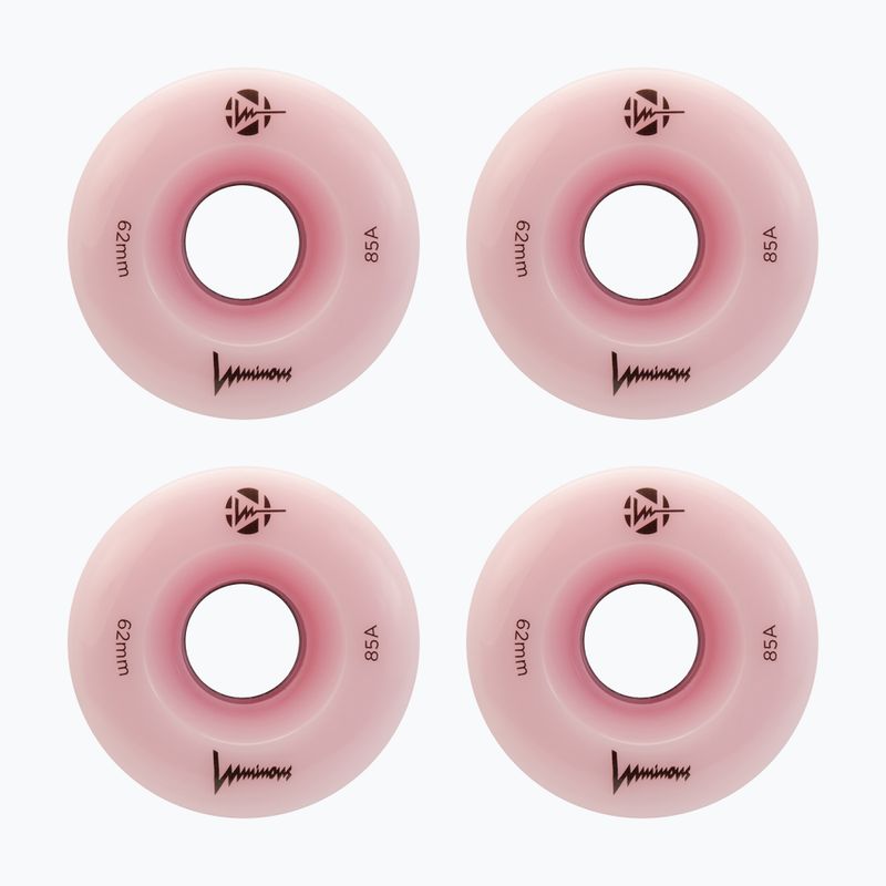 Roller skate wheels FR Skates Luminous Led Quad Wheel 62mm/85A Sixies 6LED X4 flamingo 2