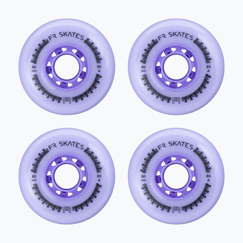 Roller skate wheels FR Skates Downtown Wheel 80mm/85A X4 light purple/purple 2